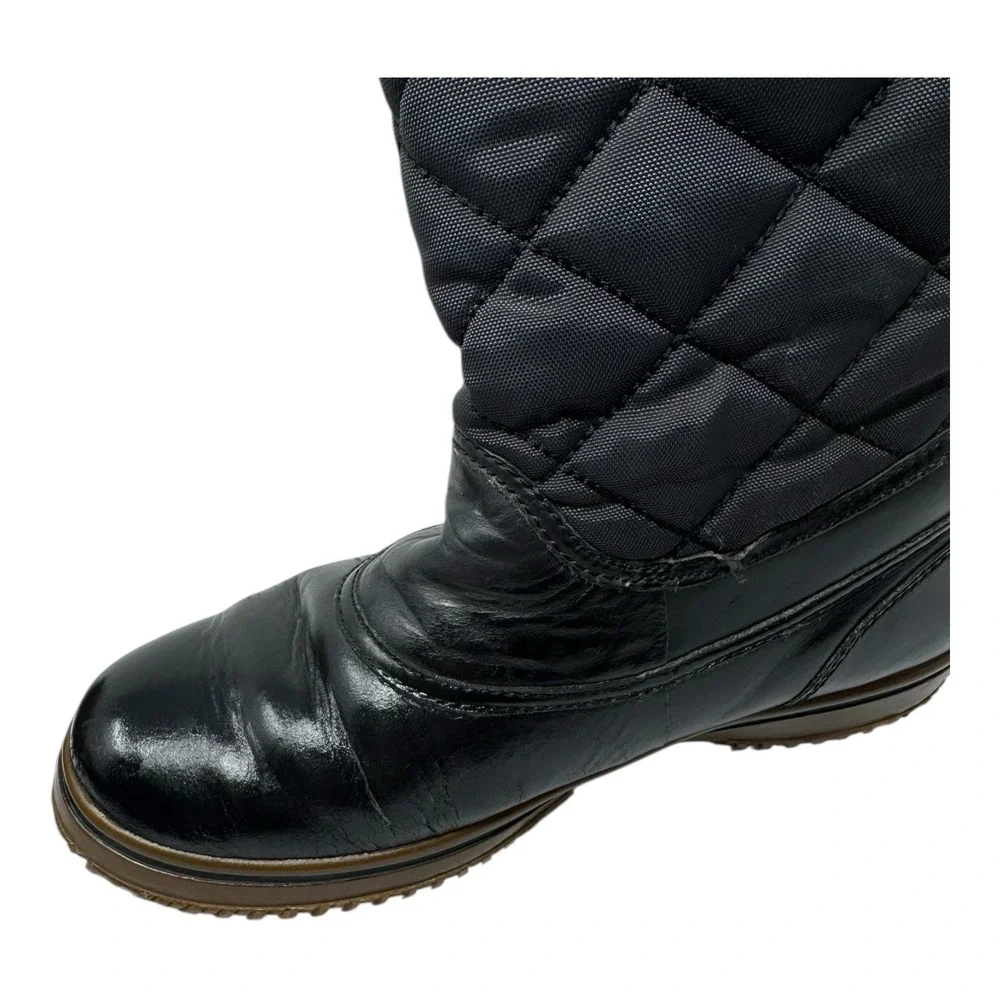 🤑Coach Samara 🖤Gorpcore Utility Black Quilted Nylon & Leather Mid Snow Boots 6